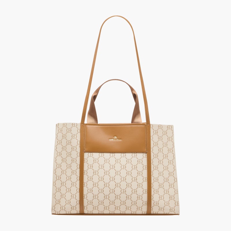 CHRISBELLA Monogram Print Tote Bag for Women - Image 3